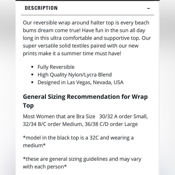 CORAL COAST REVERSIBLE WRAP TOP IN COLOR PARADISE SIZE LARGE - Picture 4 of 4